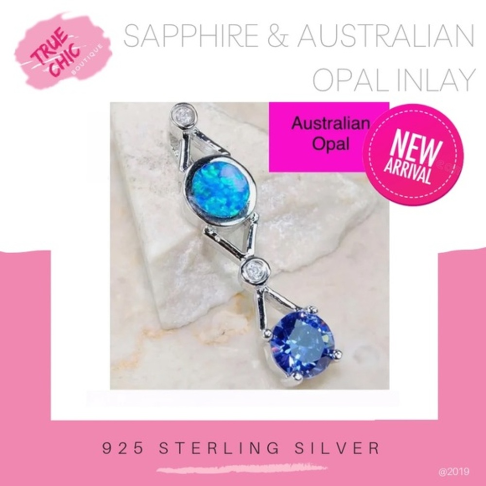 Sapphire & Australian Opal Pendant